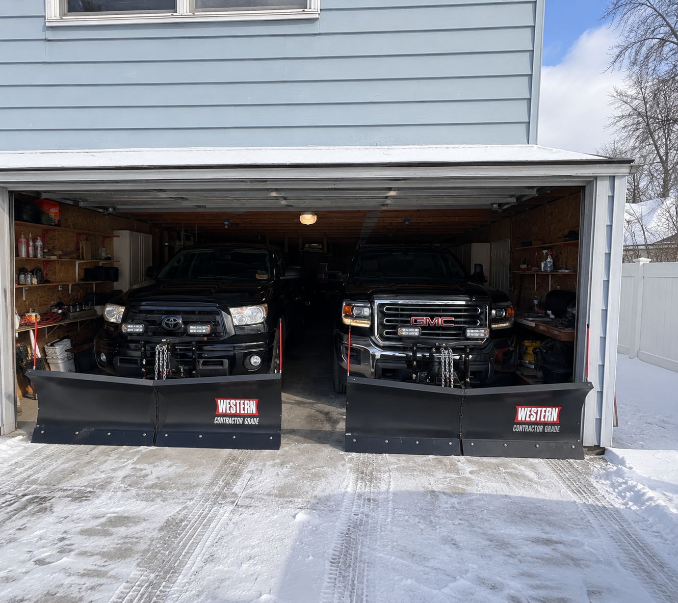 Residential driveway snow removal